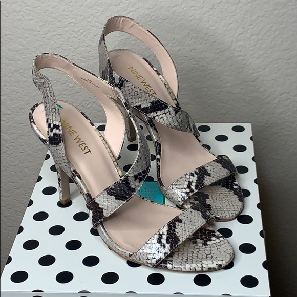 Nine West Giaa Evening Sandals Multi Snake Black Size 11 Months